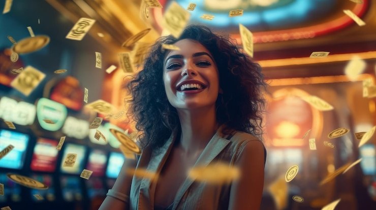 Bingo win notification and payout screen on domino slot
